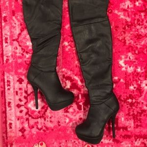 Black over the knee boots